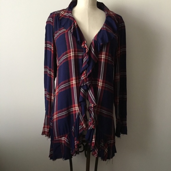 Guess plaid cardi/tunic - Picture 2 of 7